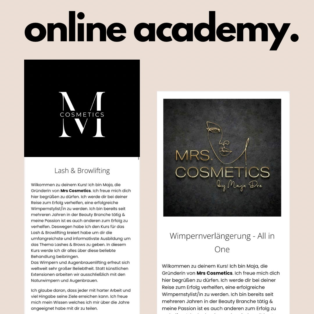 Kombi Schulung - Wimpernverlängerung + Lashlifting + Browlift