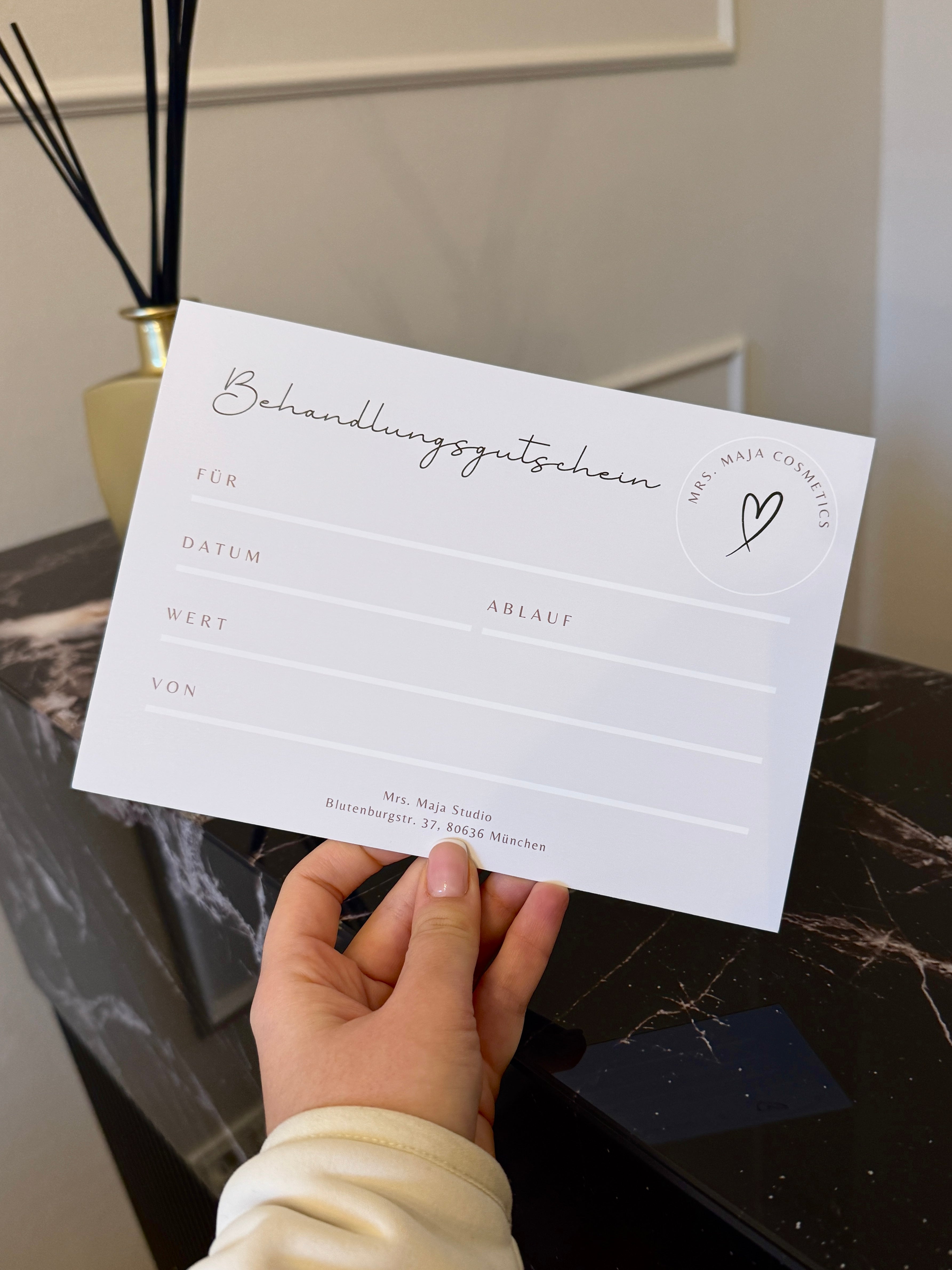 Geschenkgutschein Mrs. Cosmetics Studio